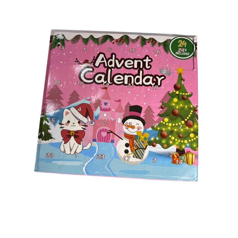 Hello Kitty Advent Calendar  24pc 12in NIP Sanrio Holiday Set Small Dent‎ Box